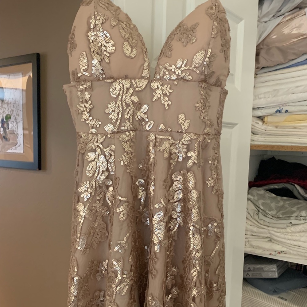 Lovers and Friends Rose Gold Sequin Dress